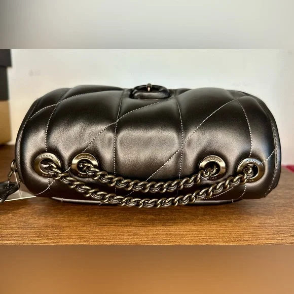 S⭕️LD‼️New Coach Pillow Madison Shoulder Bag With Quilting in Black - Picture 5 of 12